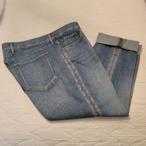 Eddie Bauer boyfriend crop jeans